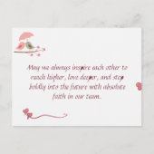 Cute Love Birds Postcard | Shared Future & Growth ポストカード (正面)