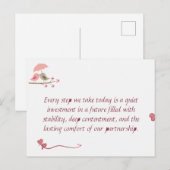 Cute Love Birds Postcard | Shared Future & Growth  ポストカード (正面/裏面)