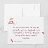 Cute Love Birds Postcard | Shared Future & Growth ポストカード (正面/裏面)