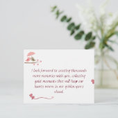 Cute Love Birds Postcard | Shared Future & Growth ポストカード (スタンド正面)
