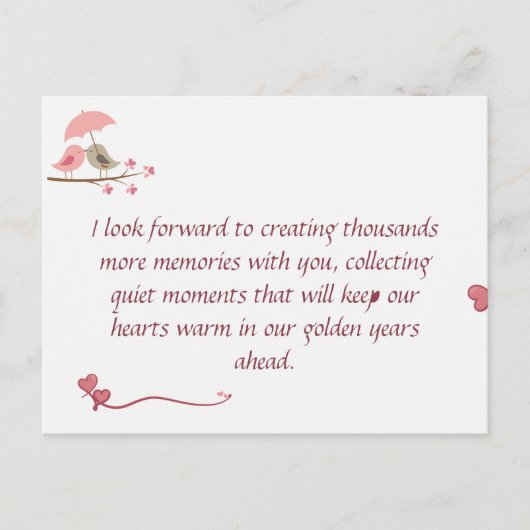 Cute Love Birds Postcard | Shared Future & Growth ポストカード (正面)