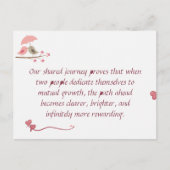 Cute Love Birds Postcard | Shared Future & Growth ポストカード (正面)