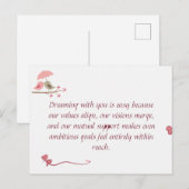 Cute Love Birds Postcard | Shared Future & Growth ポストカード (正面/裏面)