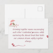 Cute Love Birds Postcard | Shared Future & Growth ポストカード (正面/裏面)