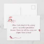 Cute Love Birds Postcard | Shared Future & Growth ポストカード (正面/裏面)