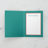 Cute love birds Wedding add text  カード (内部)