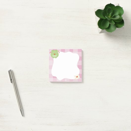 Cute love frog sticky notes, back to school ポストイット (オフィス)