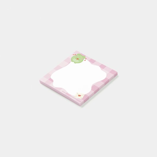 Cute love frog sticky notes, back to school ポストイット (アングル)
