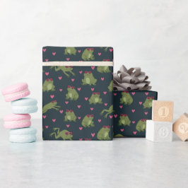 Cute Love Frogs Wrapping Paper Roll ラッピングペーパー