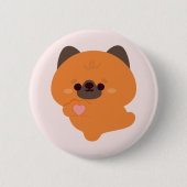 Cute Love German Shepherd Puppy 缶バッジ (正面)