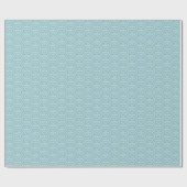 Cute Love Heart Circles Teal Blue Modern Pattern ラッピングペーパー (フラット)