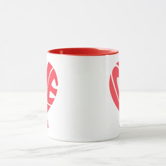 Cute Love Heart Coffee Mug マグカップ (中央)