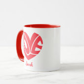 Cute Love Heart Coffee Mug マグカップ (正面左)