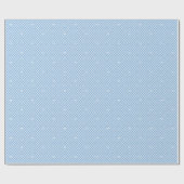 Cute Love Heart Lattice Mesh Pretty Blue Birthday ラッピングペーパー (フラット)