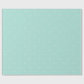 Cute Love Heart Lattice Mesh Pretty Mint Birthday ラッピングペーパー (フラット)