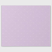 Cute Love Heart Lattice Mesh Pretty Purple ラッピングペーパー (フラット)