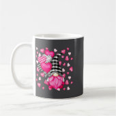 Cute Love Heart Pattern For Her Nk Valentines Gnom コーヒーマグカップ (左)