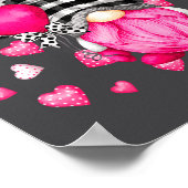 Cute Love Heart Pattern For Her Nk Valentines Gnom ポスター (角)