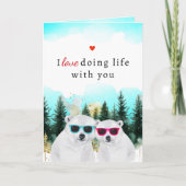 Cute Love Life With You Bears Valentine's Day Card シーズンカード (正面)