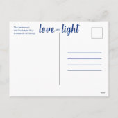 Cute Love & Light Stars Hanukkah シーズンポストカード (裏面)