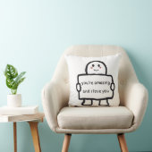 Cute Love Note Character Throw Pillow クッション (椅子)