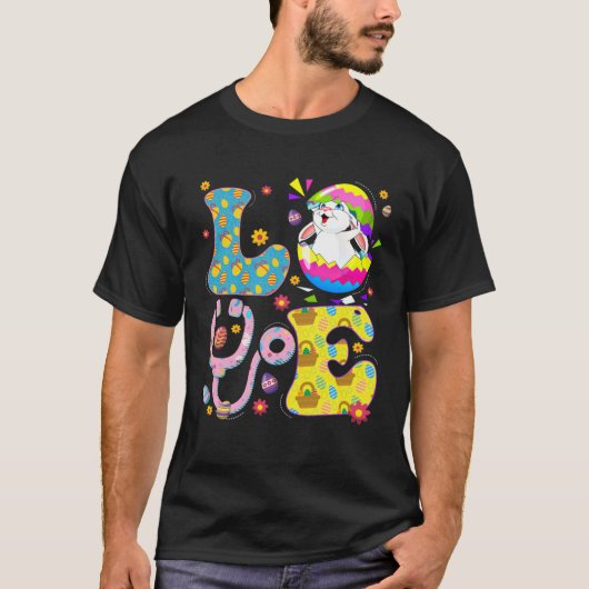 Cute Love Nurse Life Stethoscope Scrub Eggs Easter Tシャツ (正面)