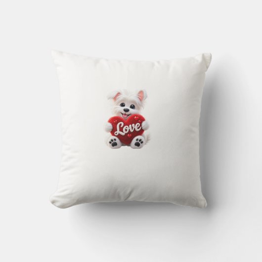 Cute Love Puppy Baby Desig クッション (正面)