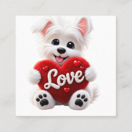 Cute Love Puppy Baby Desig スクエア名刺