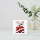 Cute Love Puppy Baby Desig スクエア名刺 (スタンド正面)
