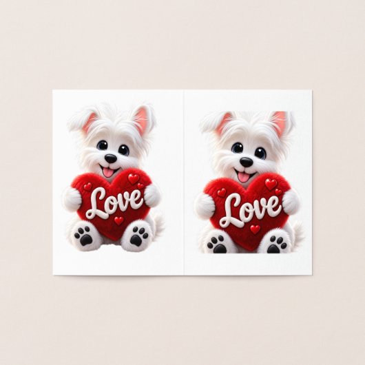  Cute Love Puppy Baby Desig 箔カード (内部)