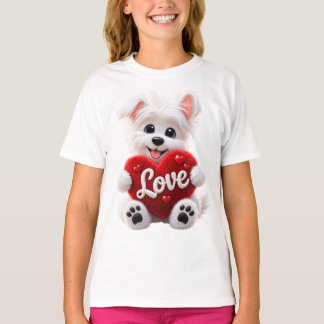 Cute Love Puppy Baby Desig Tシャツ
