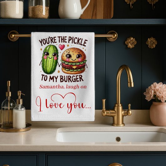 Cute Love Quote Food Kitchen Towel Personalized キッチンタオル