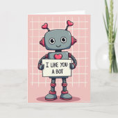 Cute Love Robot I Like You A Bot Card カード (正面)