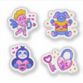 Cute love sticker set シール (正面)