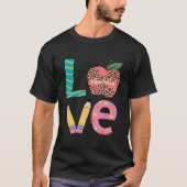 Cute Love Teaching Back to School I love Teachers  Tシャツ (正面)