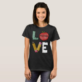 Cute Love Teaching Back to School I love Teachers  Tシャツ (正面フル)