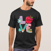 Cute Love Teaching Back to School I love Teachers  Tシャツ (正面)
