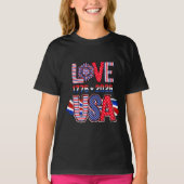 Cute Love USA 1776 to 2026 America 250 Tシャツ (正面)