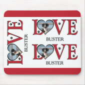 Cute Love Words with Dogs Photo マウスパッド (正面)