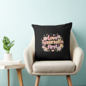 Cute Love Yourself Floral Quote Design | Gift Bag クッション (椅子)