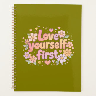 Cute Love Yourself Floral Quote Design | Gift Bag プランナー手帳