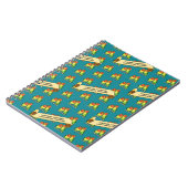 Cute Lovebirds Fischer's Lovebird Latin Retro Art ノートブック (左側)