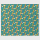 Cute Lovebirds Happy Anniversary Romantic Retro ラッピングペーパー (フラット)