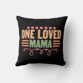 Cute loved Mama word art  クッション (裏面)