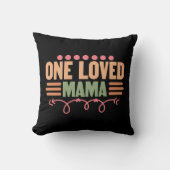 Cute loved Mama word art  クッション (正面)