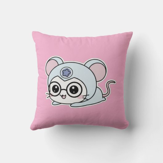 Cute lovely little adorable mouse  クッション (裏面)