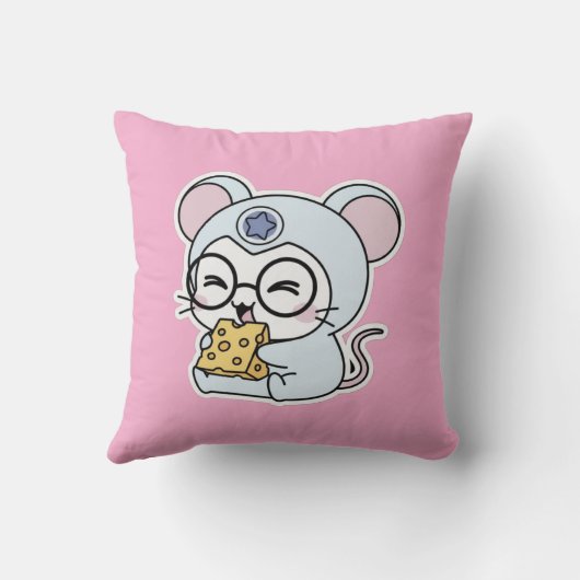 Cute lovely little adorable mouse クッション (裏面)