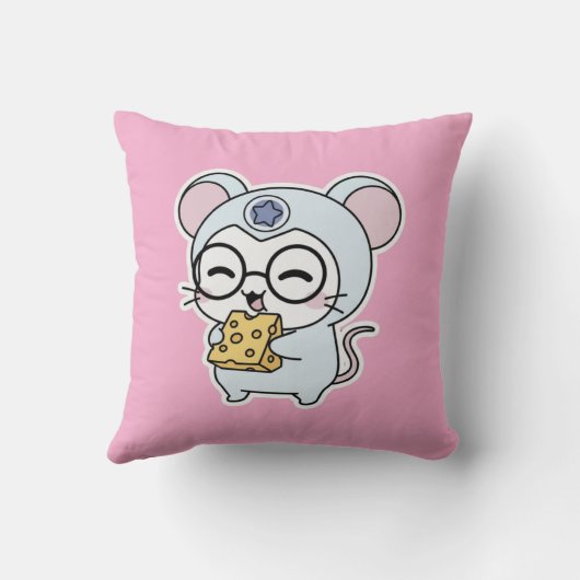 Cute lovely little adorable mouse  クッション (裏面)