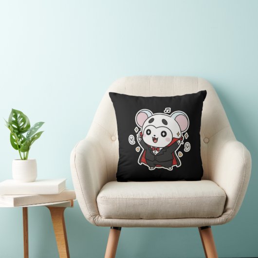 Cute lovely little mouse ready for Halloween  クッション (椅子)