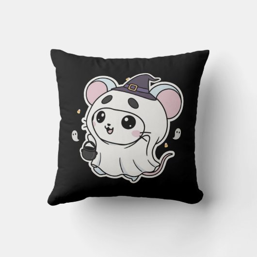 Cute lovely little mouse ready for Halloween クッション (裏面)